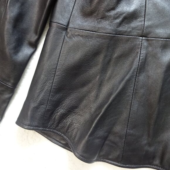 Liz Claiborne black Blazer, 100% Leather, size M - Picture 12 of 13